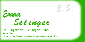 emma selinger business card